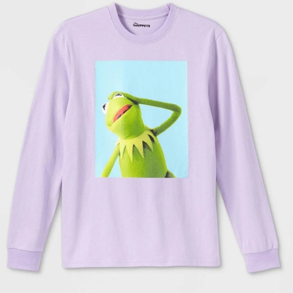 Purple Long Sleeve Shirt with Kermit Graphic
